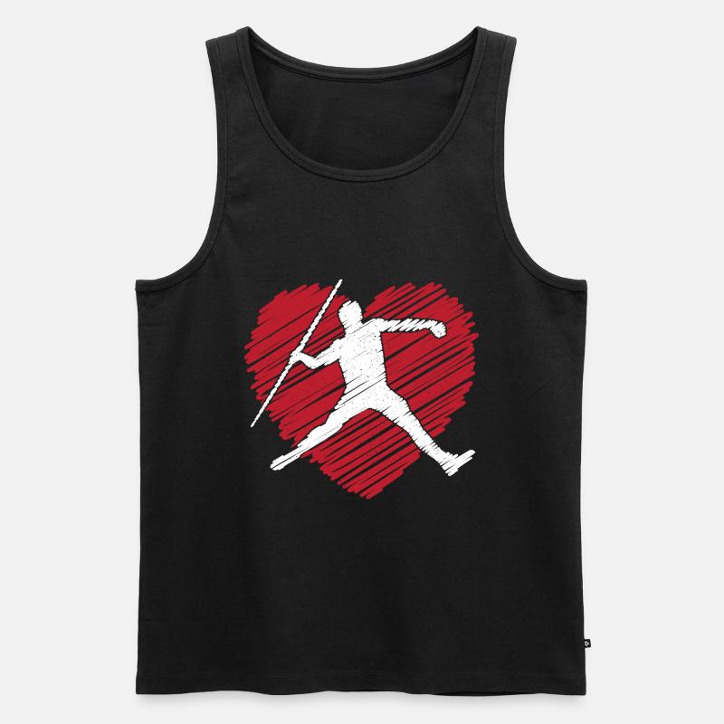 Speerwerfen Speerwerfen Geschenk - Männer Premium Bio Tank Top - Schwarz
