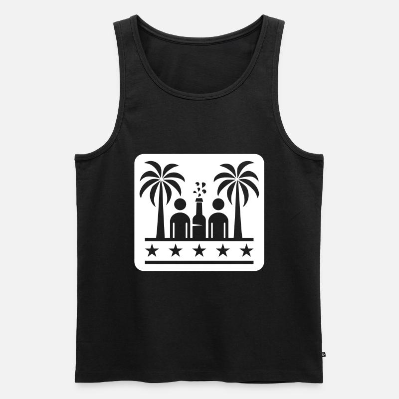 Drinking Beach Party - Männer Premium Bio Tank Top - Schwarz