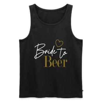 Mariée à la bière - Débardeur bio Premium Homme - noir - Devant - Michal (187cm)