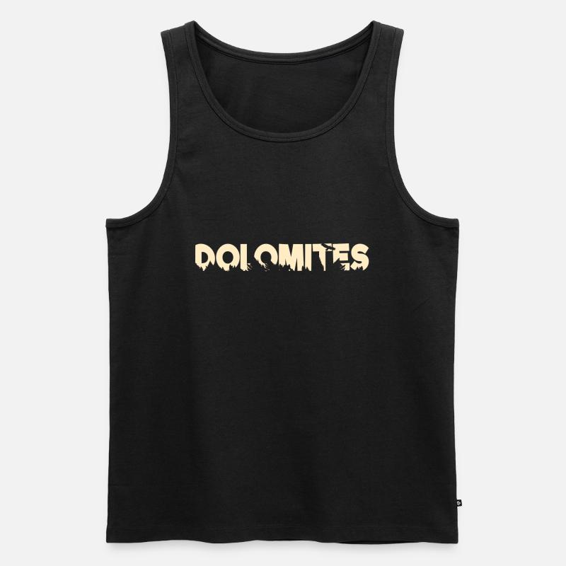 dolomites - Männer Premium Bio Tank Top - Schwarz