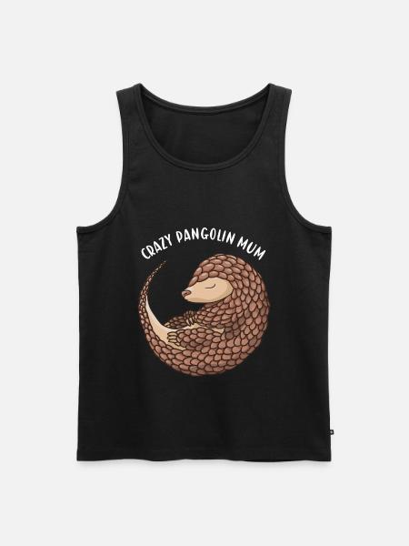 Crazy Pangolin Mum Pangolin - Men's Premium Organic Tank Top - black