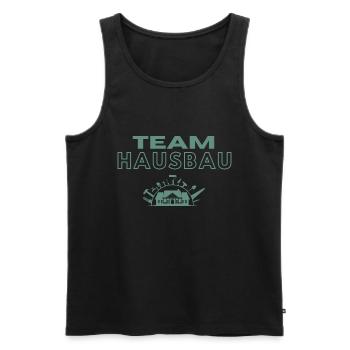 Team Hausbau - Männer Premium Bio Tank Top - Schwarz - Vorne - AI Model Male 178 light (178cm)