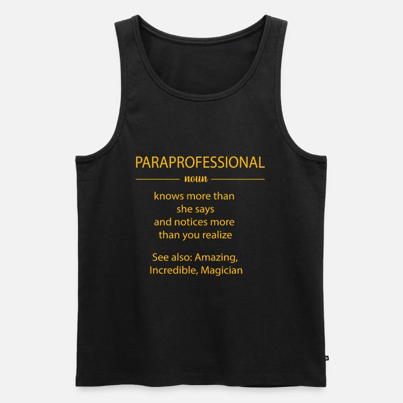 Lehrerassistent Paraprofessional Paraeducator - Männer Premium Bio Tank Top - Schwarz