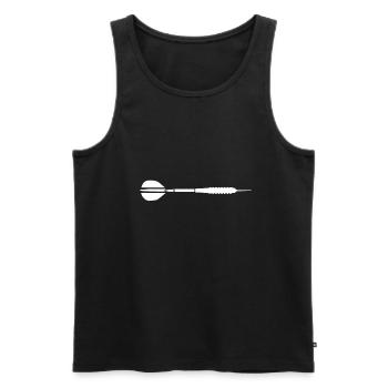 Dart Pfeil Dartturnier Sport - Männer Premium Bio Tank Top - Schwarz - Vorne - AI Model Male 178 light (178cm)