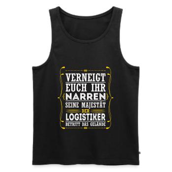 Verneigt euch Ihr Narren Logistiker Lagerist - Männer Premium Bio Tank Top - Schwarz - Vorne - AI Model Male 178 light (178cm)