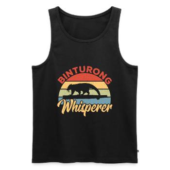 Binturong Bearcat Gift - Men's Premium Organic Tank Top - black - Front - Michal (187cm)