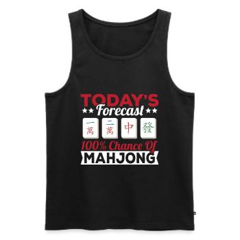 Cadeau pour les fans de Mahjong - Débardeur bio Premium Homme - noir - Devant - AI Model Male 178 light (178cm)