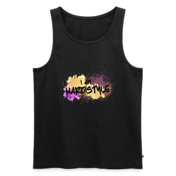 Hardstyle Rawstyle EDM Techno Rave Party - Männer Premium Bio Tank Top - Schwarz - Vorne - Michal (187cm)