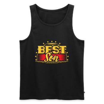 Sohn Geburt Junge Geschenkidee - Männer Premium Bio Tank Top - Schwarz - Vorne - Michal (187cm)