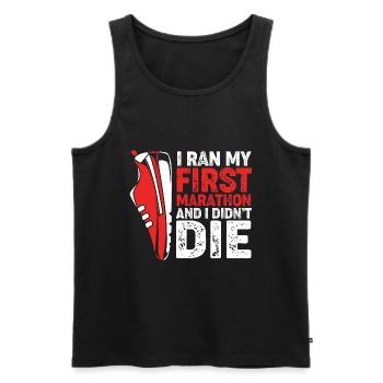 Marathon Runners Half Marathon Marathon - Men's Premium Organic Tank Top - black - Front - AI Model Male 178 light (178cm)