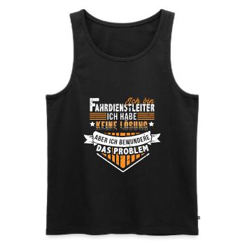 Fahrdienstleiter - Ich bewundere das Problem - Männer Premium Bio Tank Top - Schwarz - Vorne - AI Model Male 178 light (178cm)