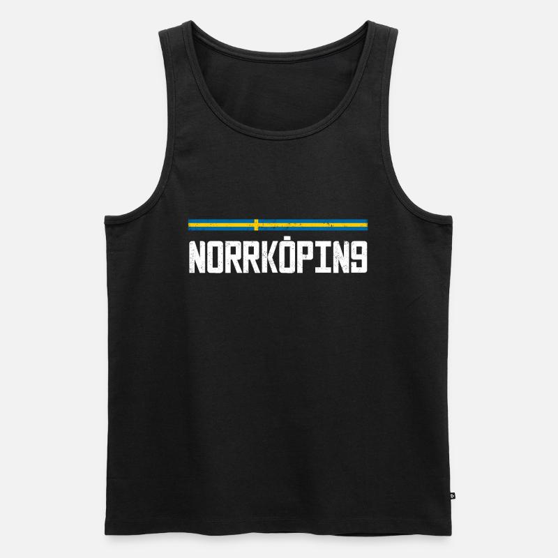 Norrköping - Männer Premium Bio Tank Top - Schwarz