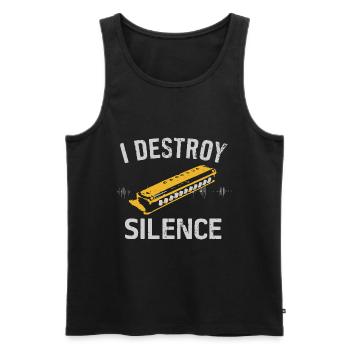 Keytar Keyboard Gift - Men's Premium Organic Tank Top - black - Front - AI Model Male 178 light (178cm)