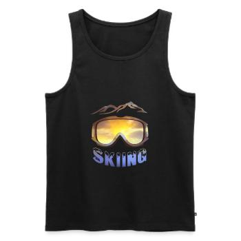Ski goggles glasses skier snow - Men's Premium Organic Tank Top - black - Front - Michal (187cm)