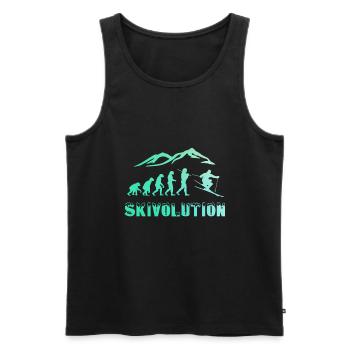 Ski Evolution Skifahrer Schnee Winter - Männer Premium Bio Tank Top - Schwarz - Vorne - Michal (187cm)
