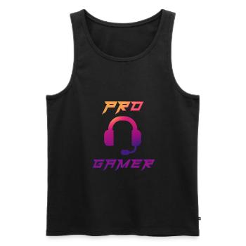 Pro Gamer Gaming Headset Gamer - Männer Premium Bio Tank Top - Schwarz - Vorne - Michal (187cm)