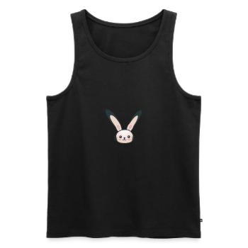 Lapin de Pâques drôle pour enfant de Pâques et carotte - Débardeur bio Premium Homme - noir - Devant - Michal (187cm)