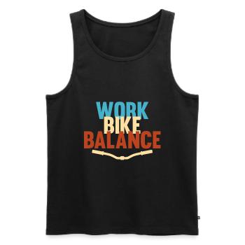 Vélo - Débardeur bio Premium Homme - noir - Devant - Michal (187cm)