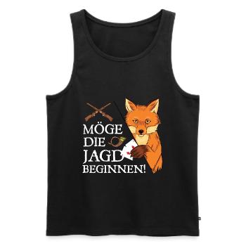 Möge Die Jagd Beginnen Doppelkopf Kartenspiel Doko - Männer Premium Bio Tank Top - Schwarz - Vorne - AI Model Male 178 light (178cm)