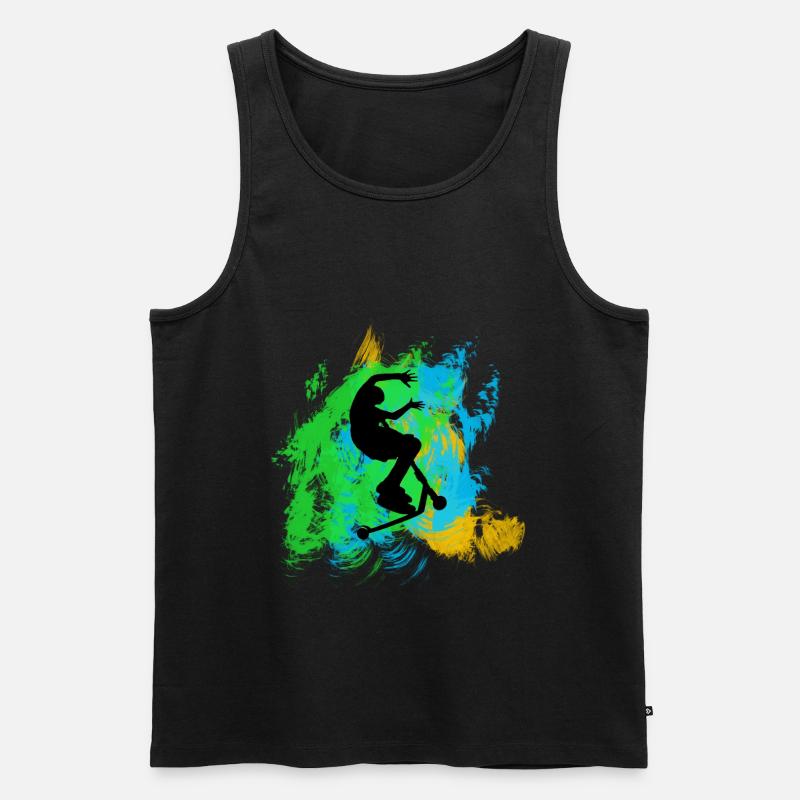 Freestyle-Roller - Männer Premium Bio Tank Top - Schwarz