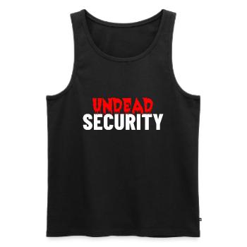Halloween Undead Security - Männer Premium Bio Tank Top - Schwarz - Vorne - Michal (187cm)