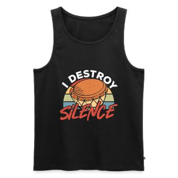 Bongo Musik Geschenk - Männer Premium Bio Tank Top - Schwarz - Vorne - AI Model Male 178 light (178cm)