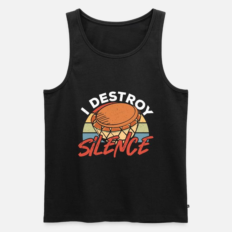Bongo Musik Geschenk - Männer Premium Bio Tank Top - Schwarz