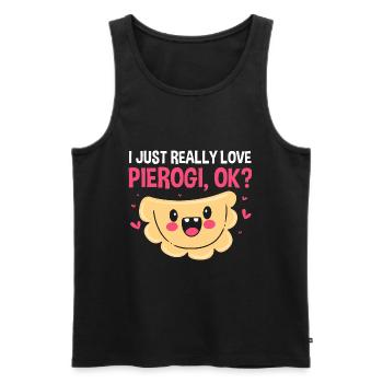 Pierogi Pologne Polonais - Débardeur bio Premium Homme - noir - Devant - Michal (187cm)
