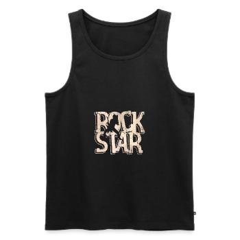 Musik - Männer Premium Bio Tank Top - Schwarz - Vorne - Michal (187cm)