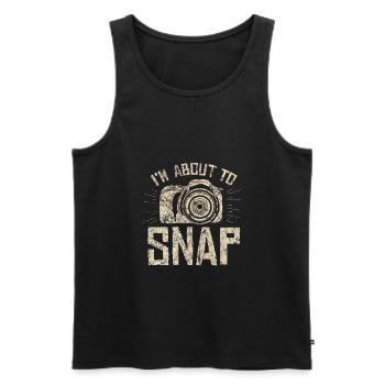Fotograf - Männer Premium Bio Tank Top - Schwarz - Vorne - AI Model Male 178 light (178cm)