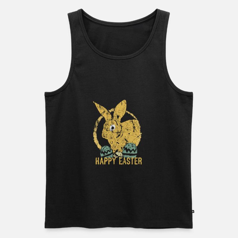 Ostern - Männer Premium Bio Tank Top - Schwarz
