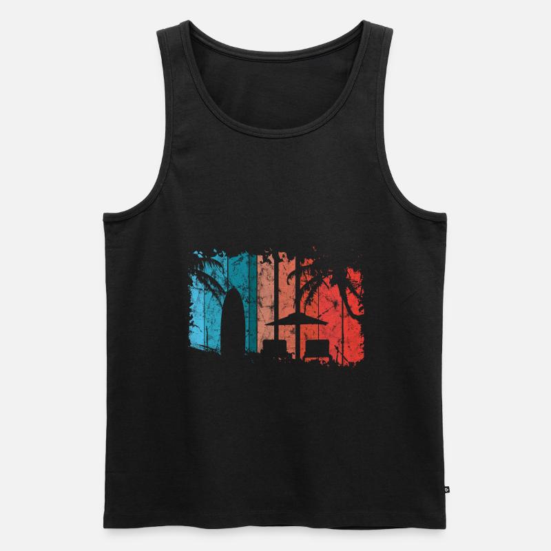 Strand - Männer Premium Bio Tank Top - Schwarz