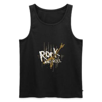 Musik - Männer Premium Bio Tank Top - Schwarz - Vorne - Michal (187cm)