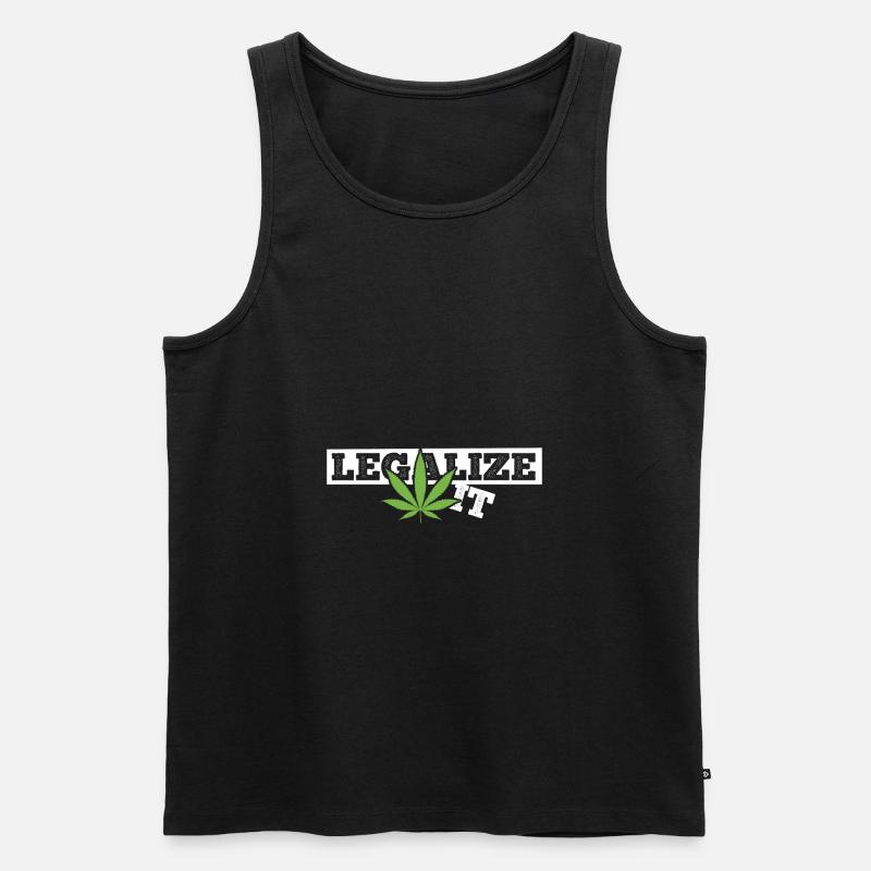 Weed Marihuana Geschenkidee - Männer Premium Bio Tank Top - Schwarz