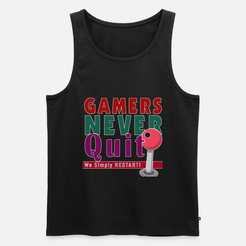 Zocken Gaming Geschenkidee Nerd - Männer Premium Bio Tank Top - Schwarz