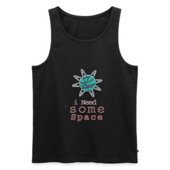 astronaut - Men's Premium Organic Tank Top - black - Front - Michal (187cm)