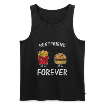 Meilleur repas des amis - Débardeur bio Premium Homme - noir - Devant - Michal (187cm)