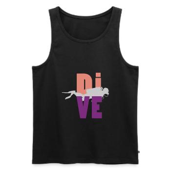 diving - Men's Premium Organic Tank Top - black - Front - Michal (187cm)