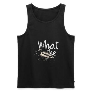 Duck saying - Men's Premium Organic Tank Top - black - Front - Michal (187cm)