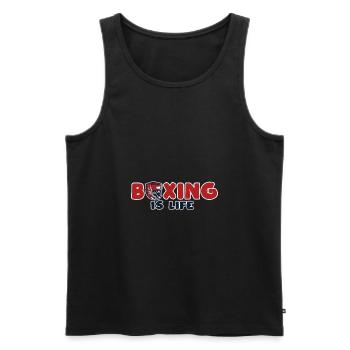 boxe - Débardeur bio Premium Homme - noir - Devant - Michal (187cm)