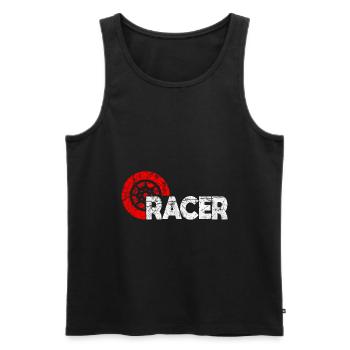automobile - Men's Premium Organic Tank Top - black - Front - Michal (187cm)