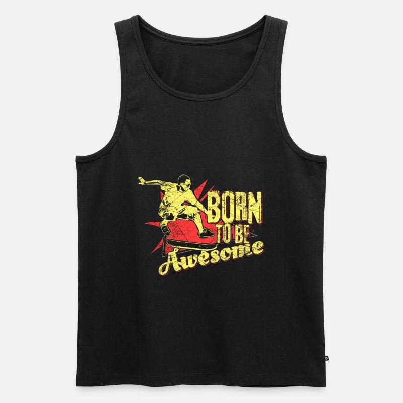 Skateboard - Männer Premium Bio Tank Top - Schwarz