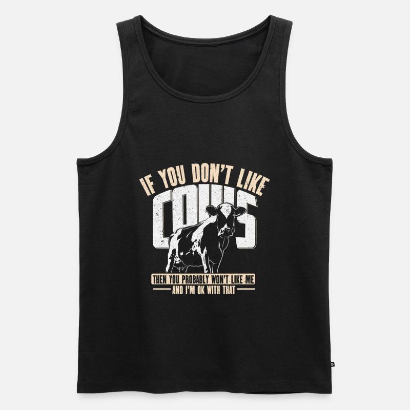Kuh Spruch Geschenk - Männer Premium Bio Tank Top - Schwarz