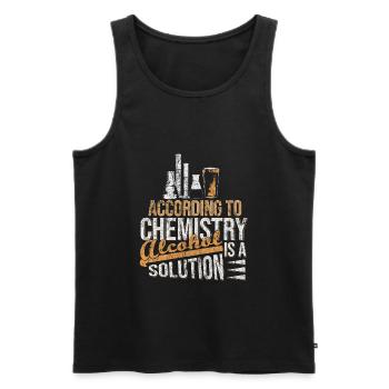 Alcohol chemistry gift - Men's Premium Organic Tank Top - black - Front - Michal (187cm)
