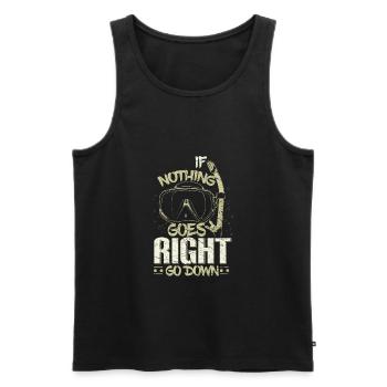 Tauchen Schwimmen - Männer Premium Bio Tank Top - Schwarz - Vorne - Michal (187cm)