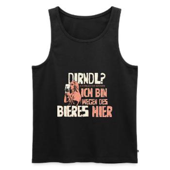 Dirndl - Männer Premium Bio Tank Top - Schwarz - Vorne - Michal (187cm)