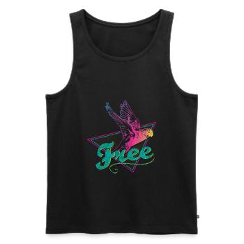 budgerigar - Men's Premium Organic Tank Top - black - Front - AI Model Male 178 light (178cm)