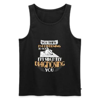 Psychology Funny gift - Men's Premium Organic Tank Top - black - Front - Michal (187cm)