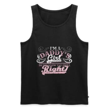 Vater Tochter Geschenkidee - Männer Premium Bio Tank Top - Schwarz - Vorne - AI Model Male 178 light (178cm)