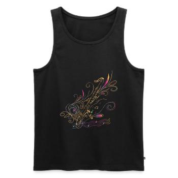 Bass clarinet gift idea - Men's Premium Organic Tank Top - black - Front - Michal (187cm)